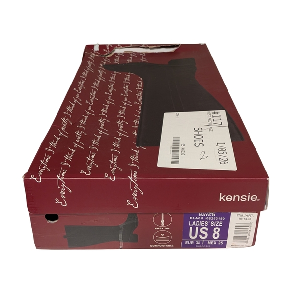 Kensie Black Knee-High Side-Zip Boots - Picture 9 of 9